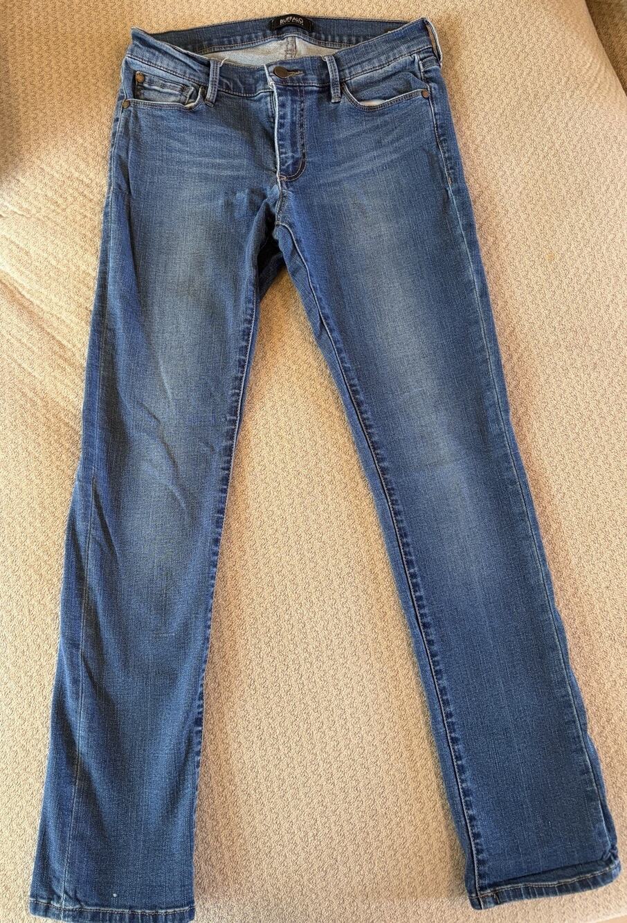 Buffalo David Bitton Faith Jeans Womens 27 Blue Mid Rise Straight Stretch